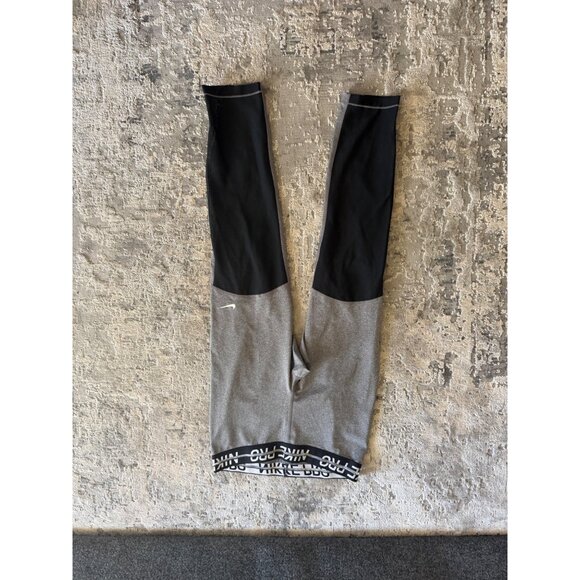 Nike Pro Womens Dri-Fit Training Leggings Gray & Black Stretchy Size S - Picture 2 of 6